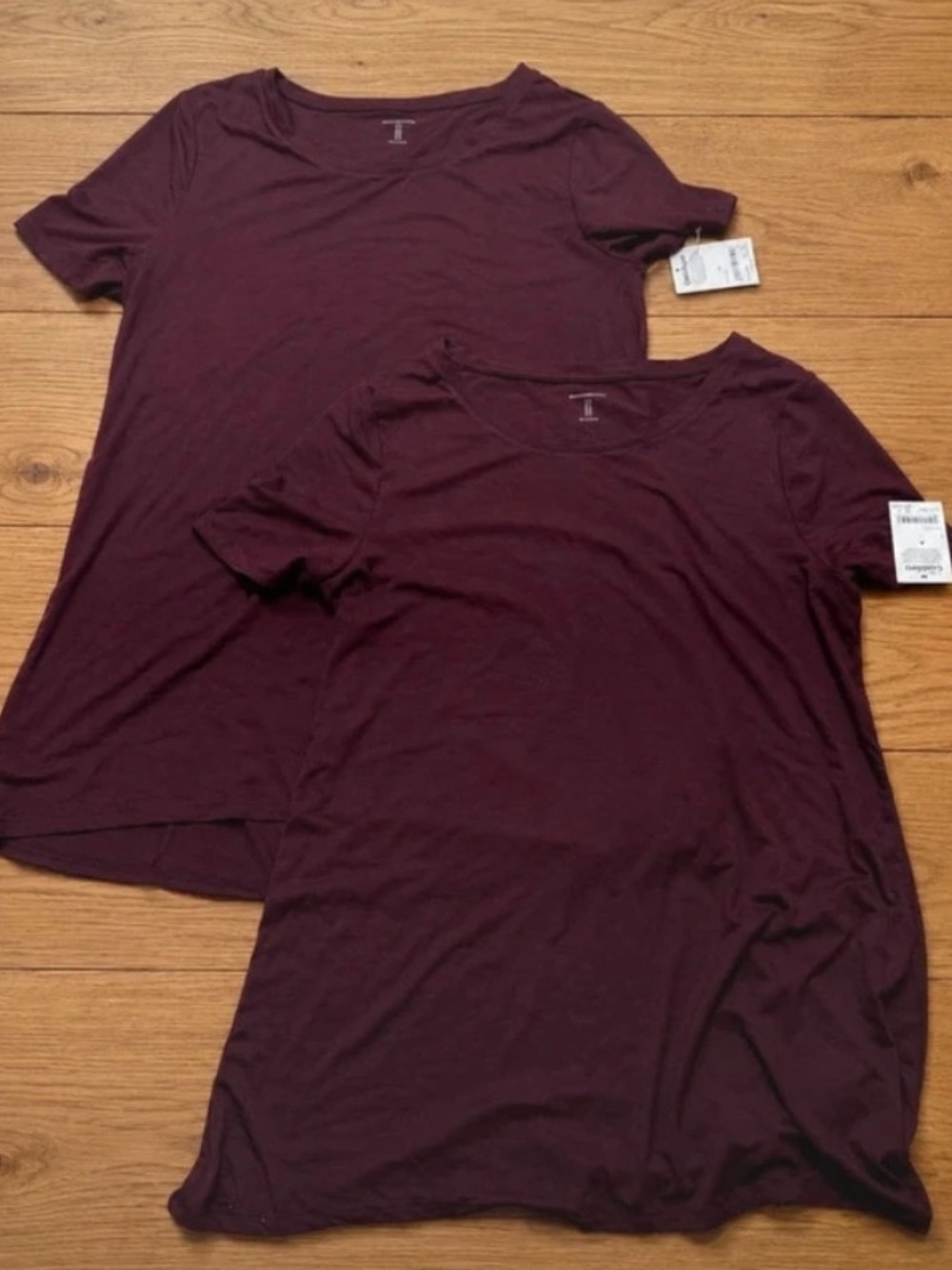 Amazon Women’s Short-Sleeve Scoop Neck Tee - Plum